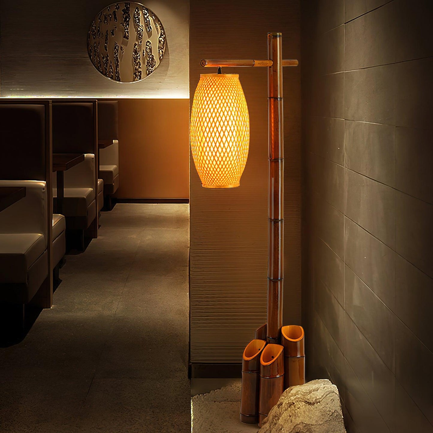 Zen Bamboo Tube Floor Lamp