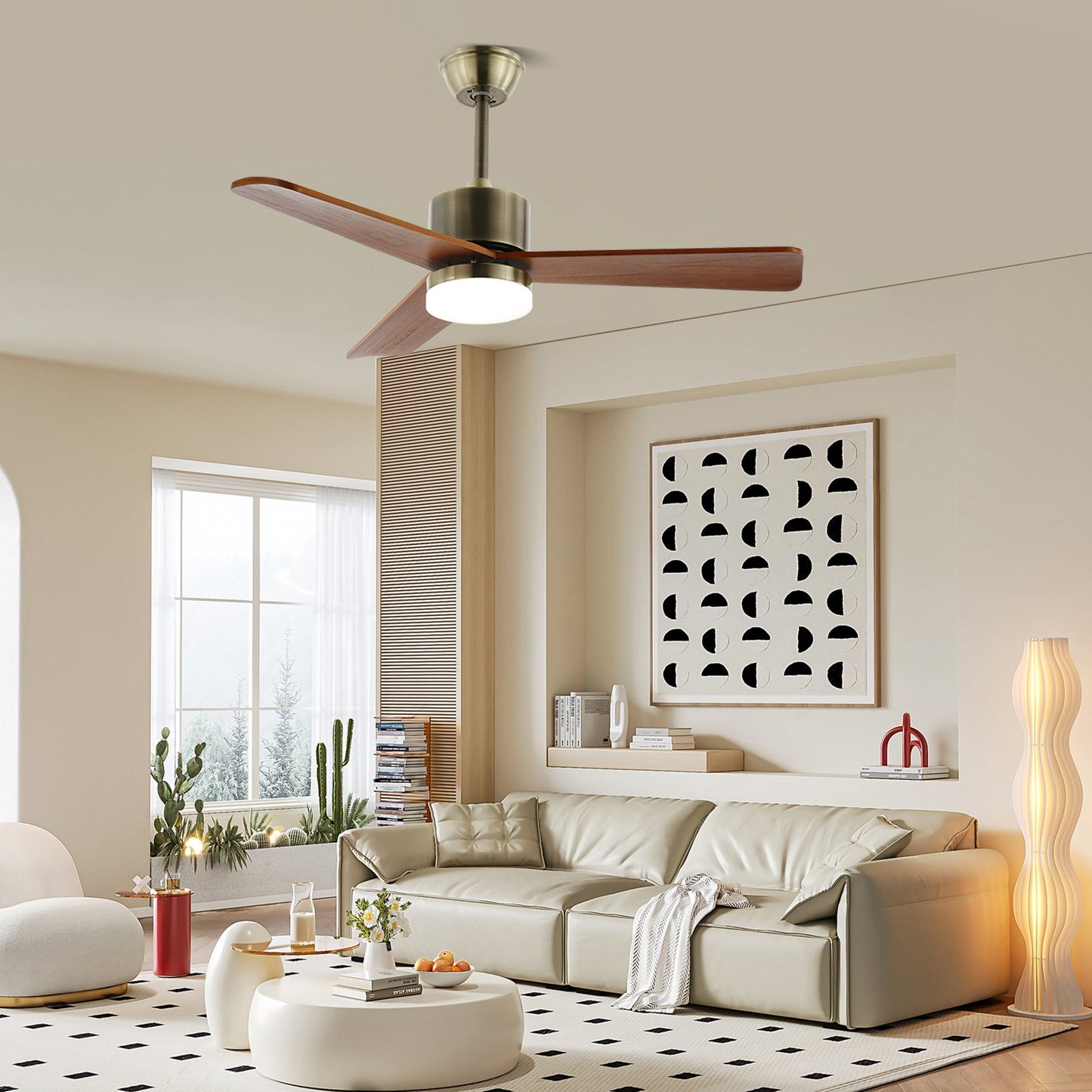 Zephyr Wooden 42"/52" Ceiling Fan Light