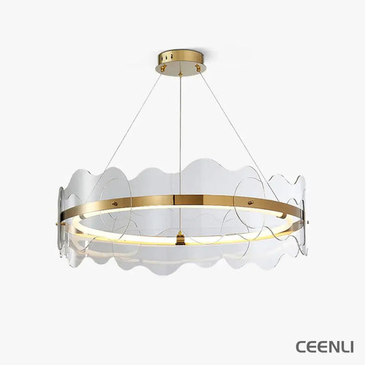Acrylic Wave Chandelier Chandelier