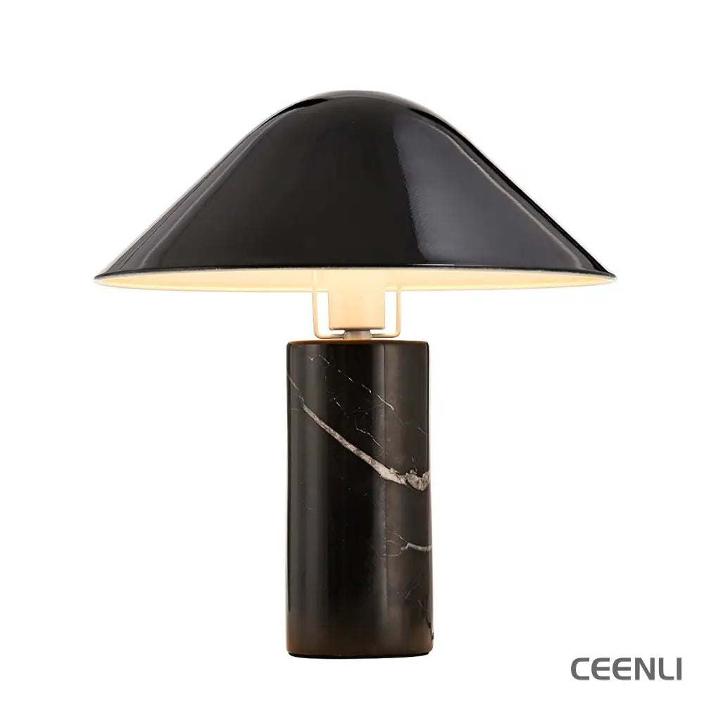 Adelaide Marble Table Lamp ∅ 14.9″ x H 16.5″ / Dia 38cm x H 42cm / Black / US plug Table lamp