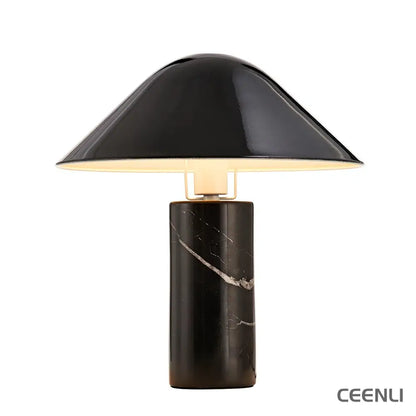 Adelaide Marble Table Lamp ∅ 14.9″ x H 16.5″ / Dia 38cm x H 42cm / Black / US plug Table lamp
