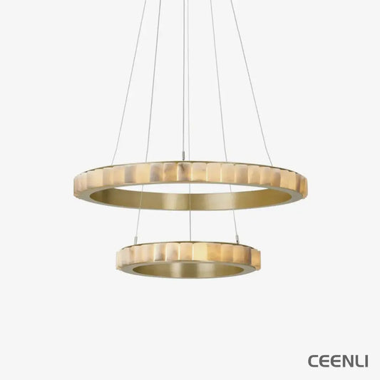 Alabaster Avalon Halo Chandelier Chandelier