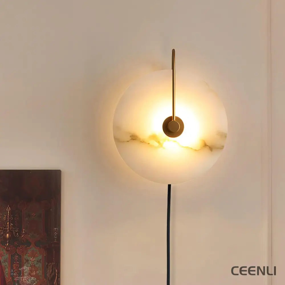 Alabaster LED Plug-In Wall Lamp Wall lamp