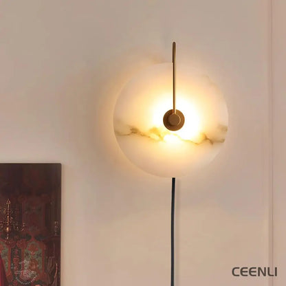 Alabaster LED Plug-In Wall Lamp Wall lamp