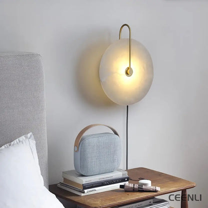 Alabaster LED Plug-In Wall Lamp Wall lamp