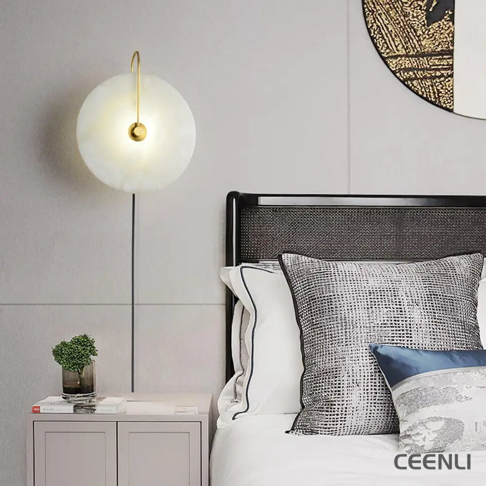 Alabaster LED Plug-In Wall Lamp Wall lamp