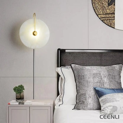 Alabaster LED Plug-In Wall Lamp Wall lamp