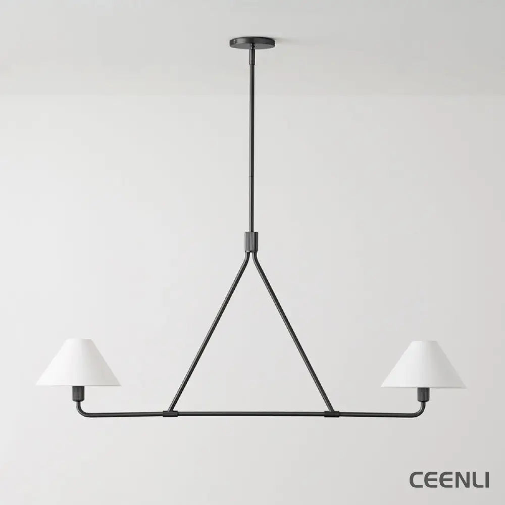 Beatrix Chandelier 2 Heads ∅ 27.6″ x H 18.9″ / Dia 70cm x H 48cm / Black & White Chandelier