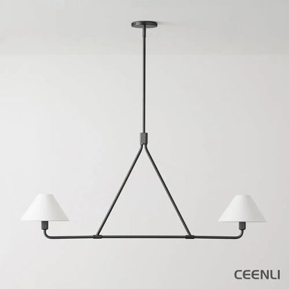 Beatrix Chandelier 2 Heads ∅ 27.6″ x H 18.9″ / Dia 70cm x H 48cm / Black & White Chandelier