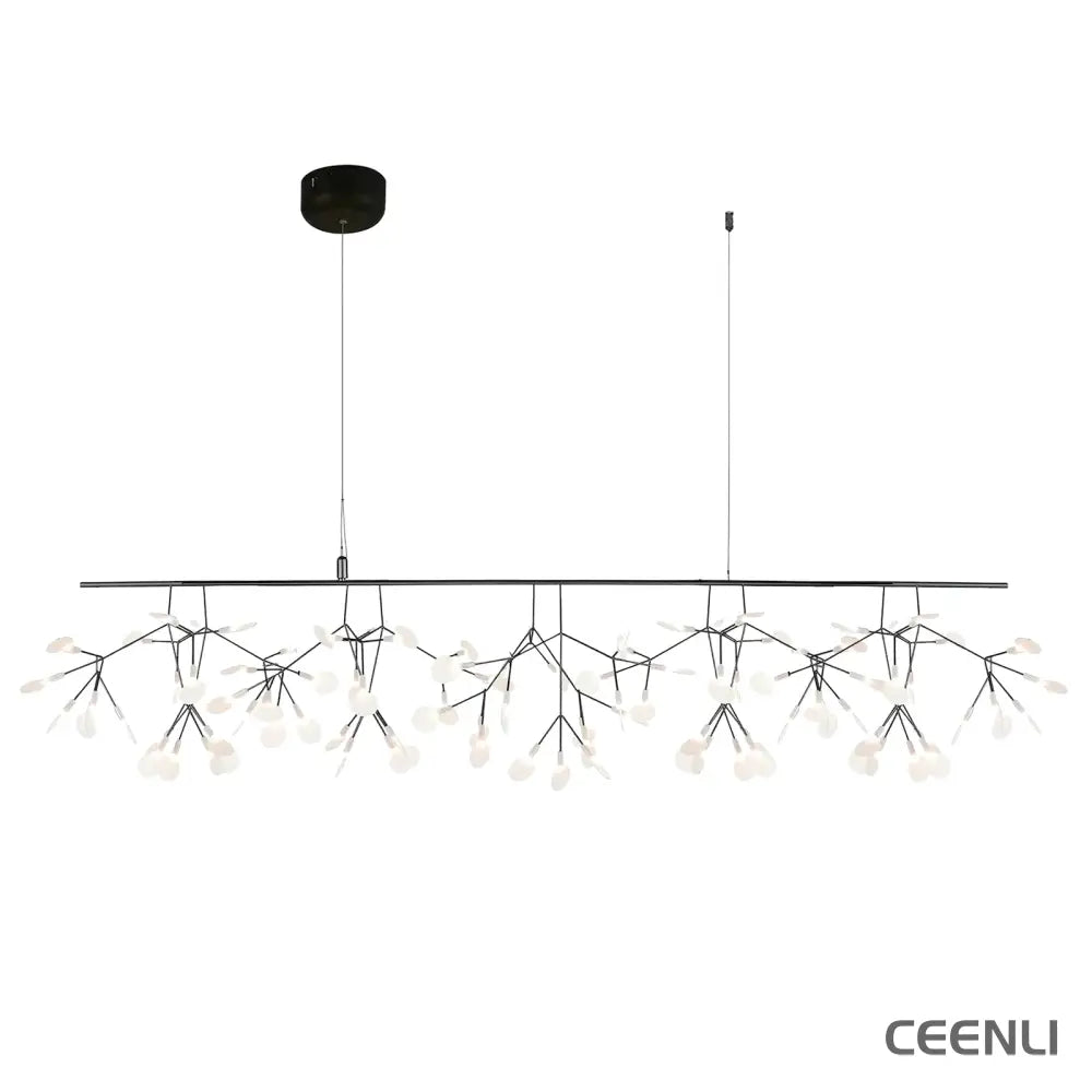 Black Firefly LED Chandelier 108 heads ∅ 59″ x W 19.7″ / Dia 150cm x W 50cm / Warm Light / Wall switch Chandelier