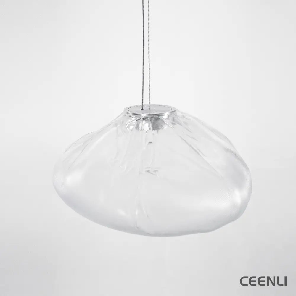 Blown Glass Random Pendant Light Dia 30cm x H 23cm / Transparent glass Pendant light