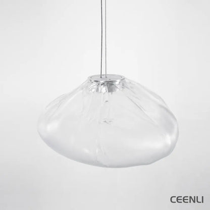 Blown Glass Random Pendant Light Dia 30cm x H 23cm / Transparent glass Pendant light