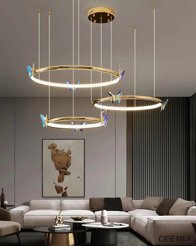 Blue Butterfly Chandelier Chandelier