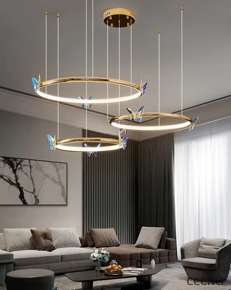 Blue Butterfly Chandelier Chandelier