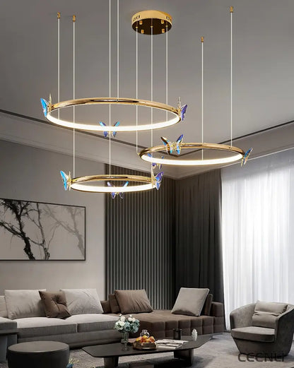 Blue Butterfly Chandelier Chandelier