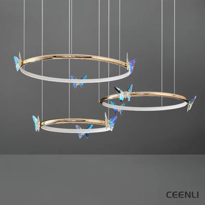 Blue Butterfly Chandelier Chandelier