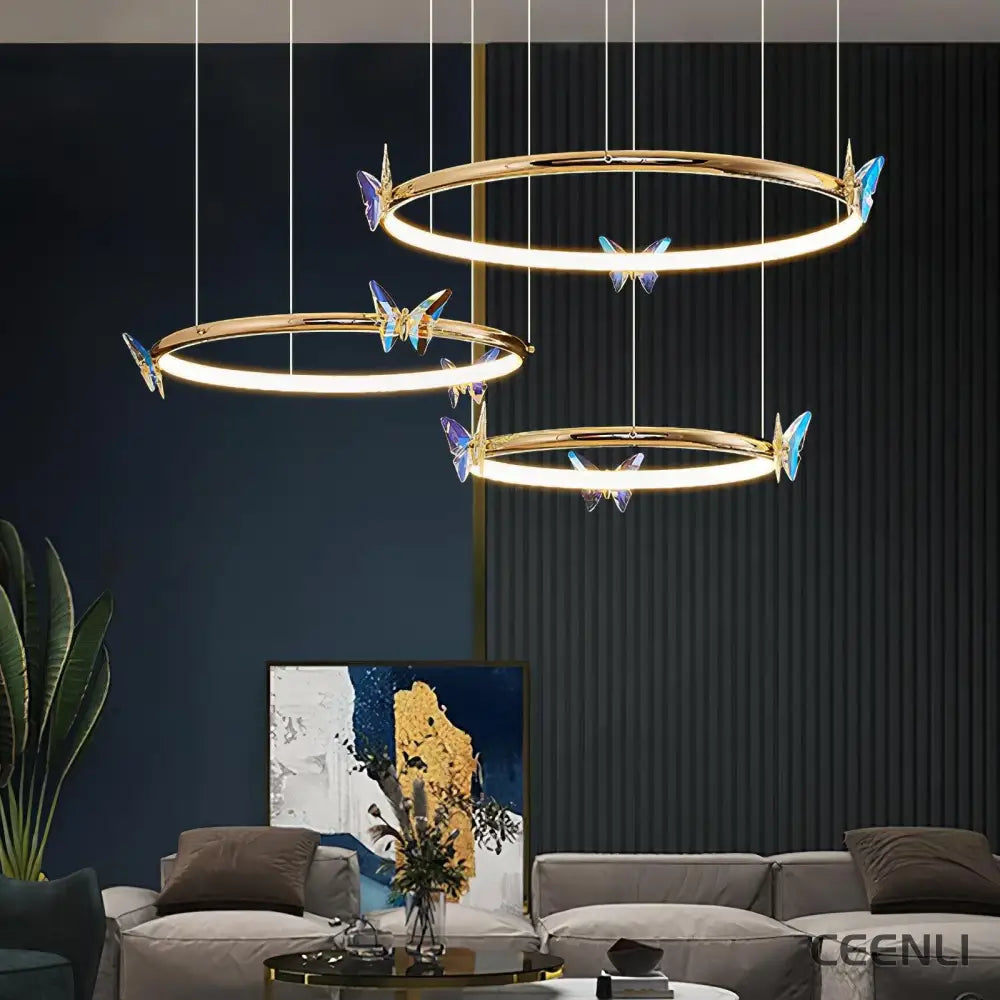 Blue Butterfly Chandelier Chandelier