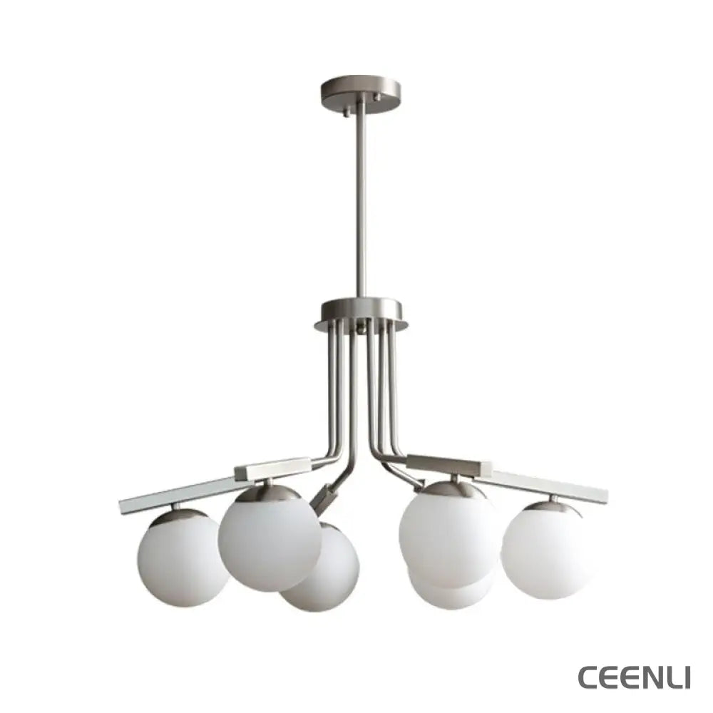 Bonnie Chandelier 6 heads Φ 27.6″ x H 17.3″ / Dia 70cm x H 44cm / Silver Chandelier