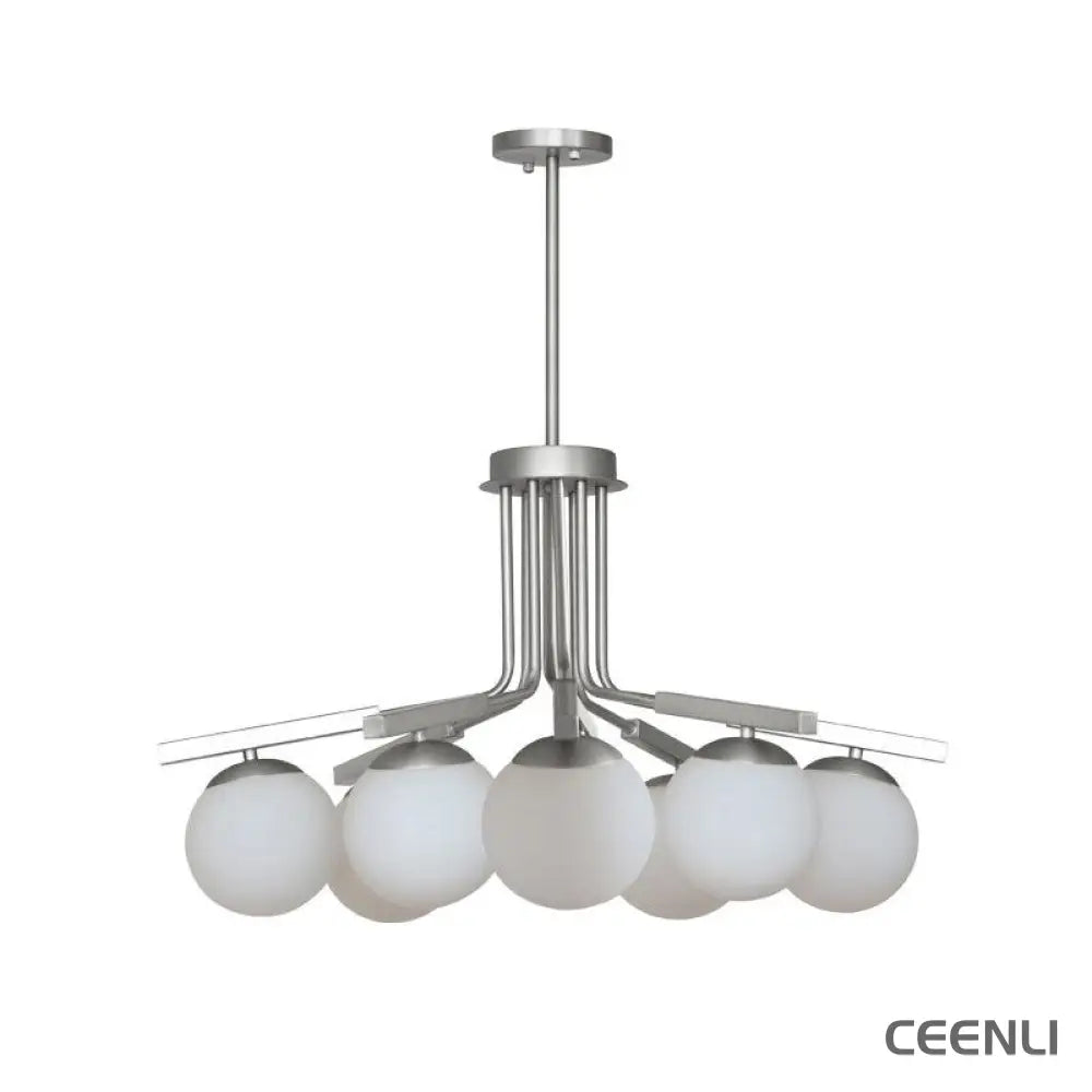 Bonnie Chandelier 8 heads Φ 34.2″ x H 17.3″ / Dia 87cm x H 44cm / Silver Chandelier
