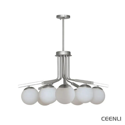 Bonnie Chandelier 8 heads Φ 34.2″ x H 17.3″ / Dia 87cm x H 44cm / Silver Chandelier