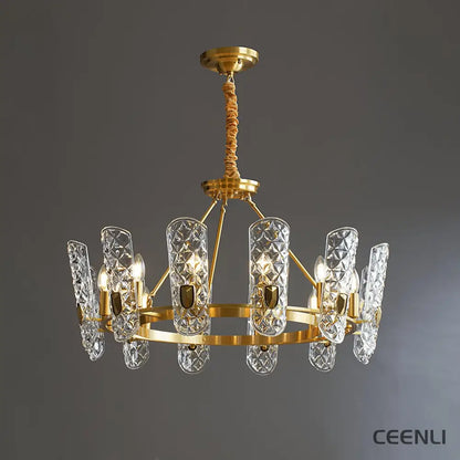 Brass Central Chandelier 12 heads / Brass Chandelier