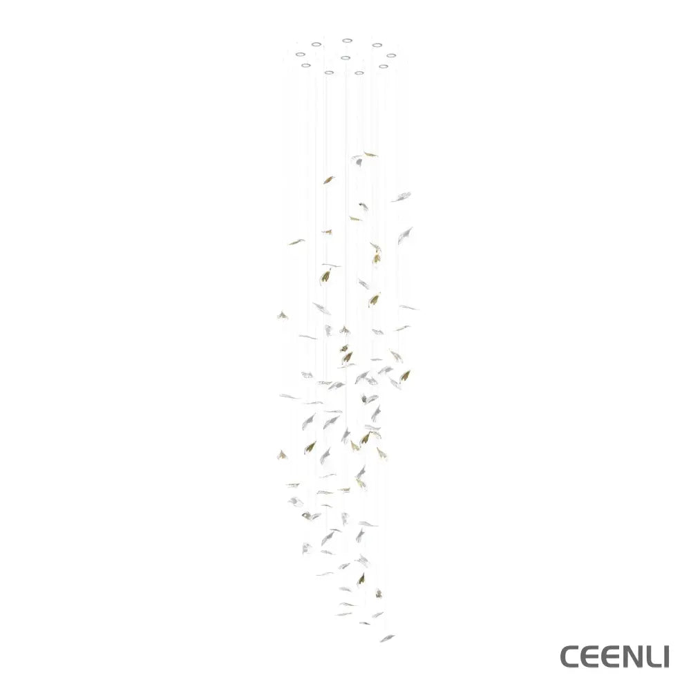 Breezeleaf Chandelier Support Customized Drawings / Gold & Clear / Warm Light Chandelier