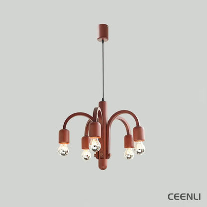Candela Teak Chandelier Φ 19.6″ x H 15.7″ / Dia 50cm x H 40cm / Model B Chandelier