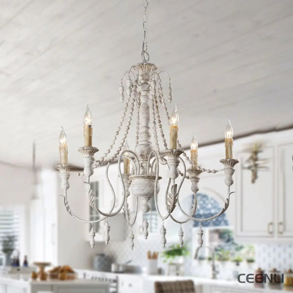 Candle Style Beaded Chandelier Chandelier