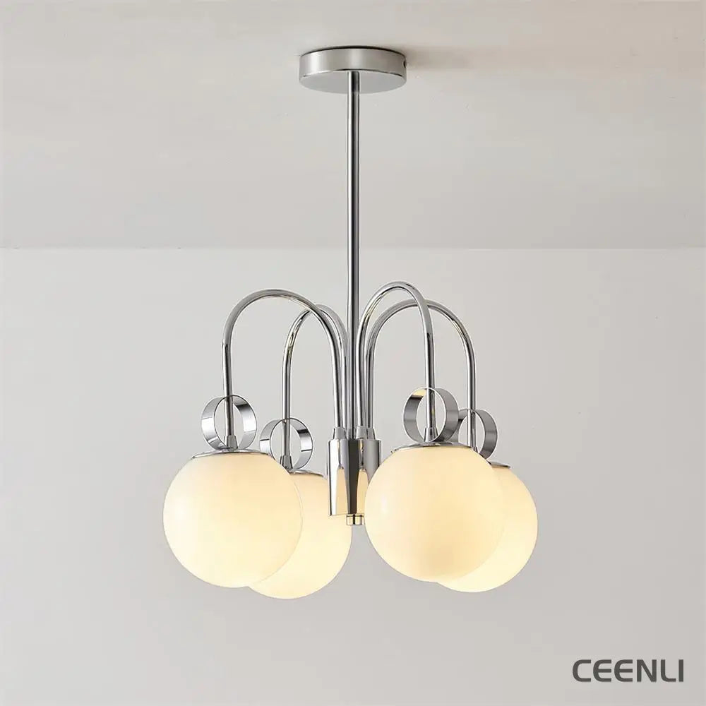 Carisa Collection Chandelier 4 heads ∅ 18.5″ x H 13″ / Dia 47cm x H 33cm / Chrome Chandelier