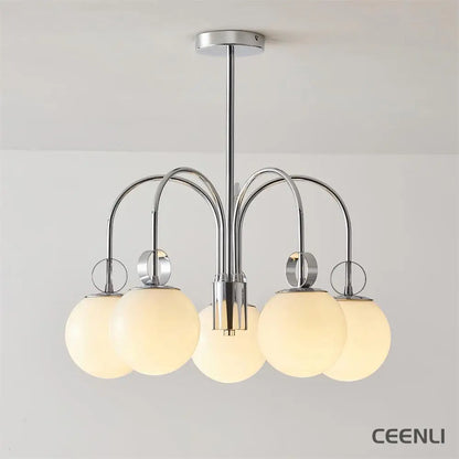 Carisa Collection Chandelier 5 heads ∅ 22.4″ x H 13″ / Dia 57cm x H 33cm / Chrome Chandelier