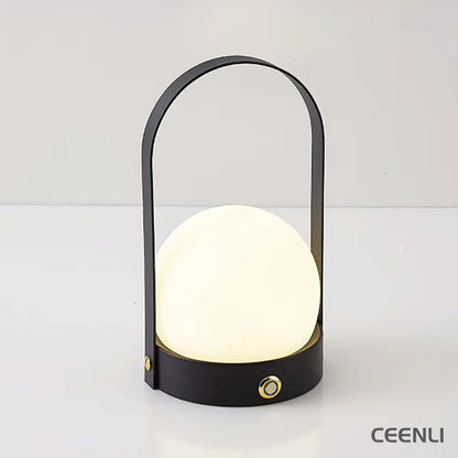 Carrie Built-in Battery Table Lamp ∅ 5.9″ x H 9.3″ / Dia 15cm x H 23.5cm / Black / Three-Color Changing Light Table lamp