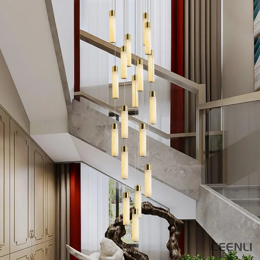 Celestial Alabaster Cascade Chandelier Chandelier