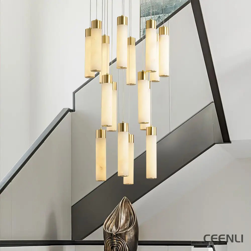 Celestial Alabaster Cascade Chandelier Chandelier