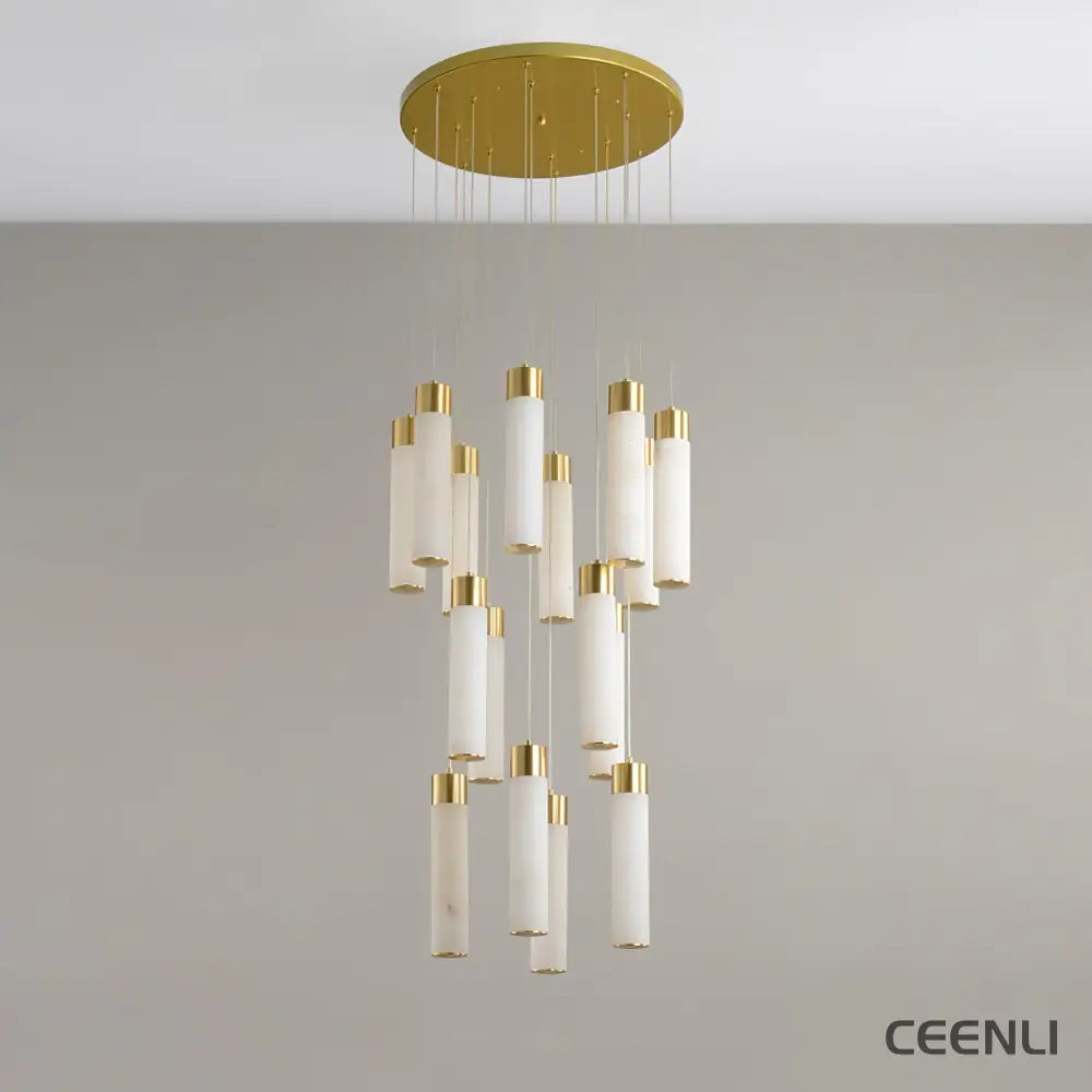 Celestial Alabaster Cascade Chandelier Chandelier
