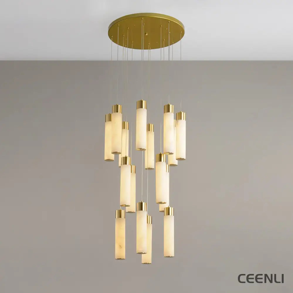Celestial Alabaster Cascade Chandelier Chandelier