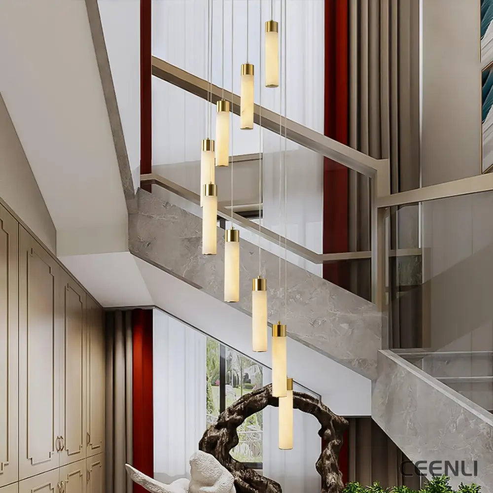 Celestial Alabaster Cascade Chandelier Chandelier