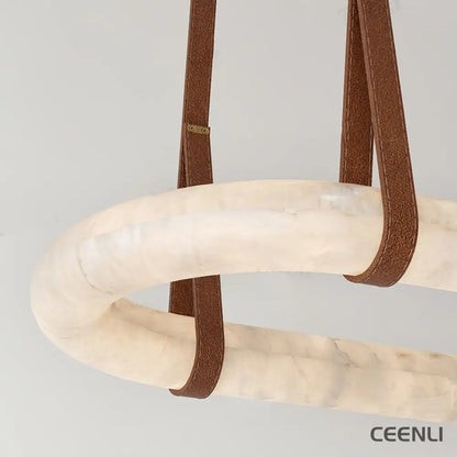 Circle Alabaster Chandelier Chandelier