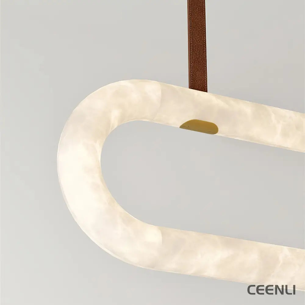 Circle Alabaster Chandelier Chandelier