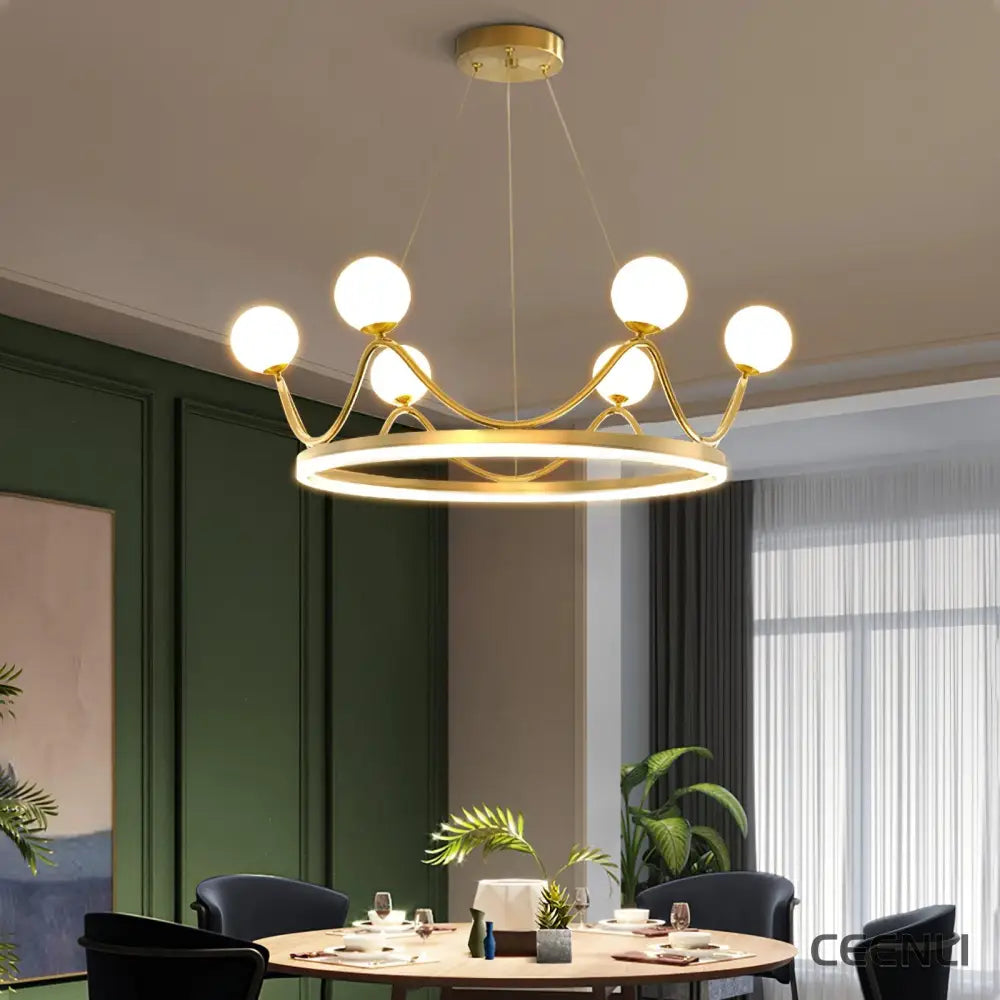 Crown Brass Chandelier Chandelier