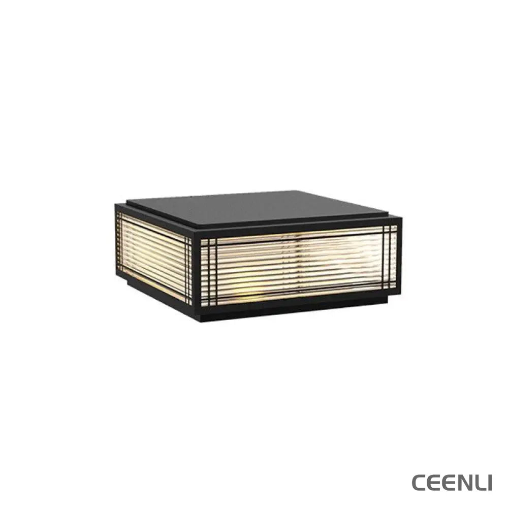 Deck Outdoor Post Light L 15.7″ x W 15.7″ x H 7.1″ / L 40cm x W 40cm x H 18cm / Model A: Wired Version / Warm Light