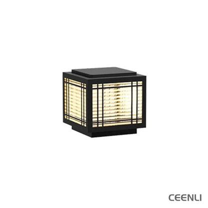 Deck Outdoor Post Light L 7.9″ x W 7.9″ x H 7.1″ / L 20cm x W 20cm x H 18cm / Model A: Wired Version / Warm Light Table