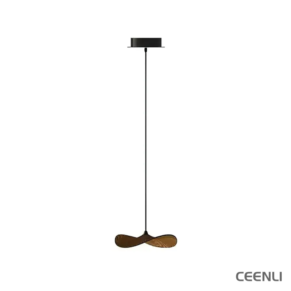 Empty Leaf Chandelier 1Head ∅ 13’’ x H 3.1’’ / Walnut Color / Warm Light Chandelier