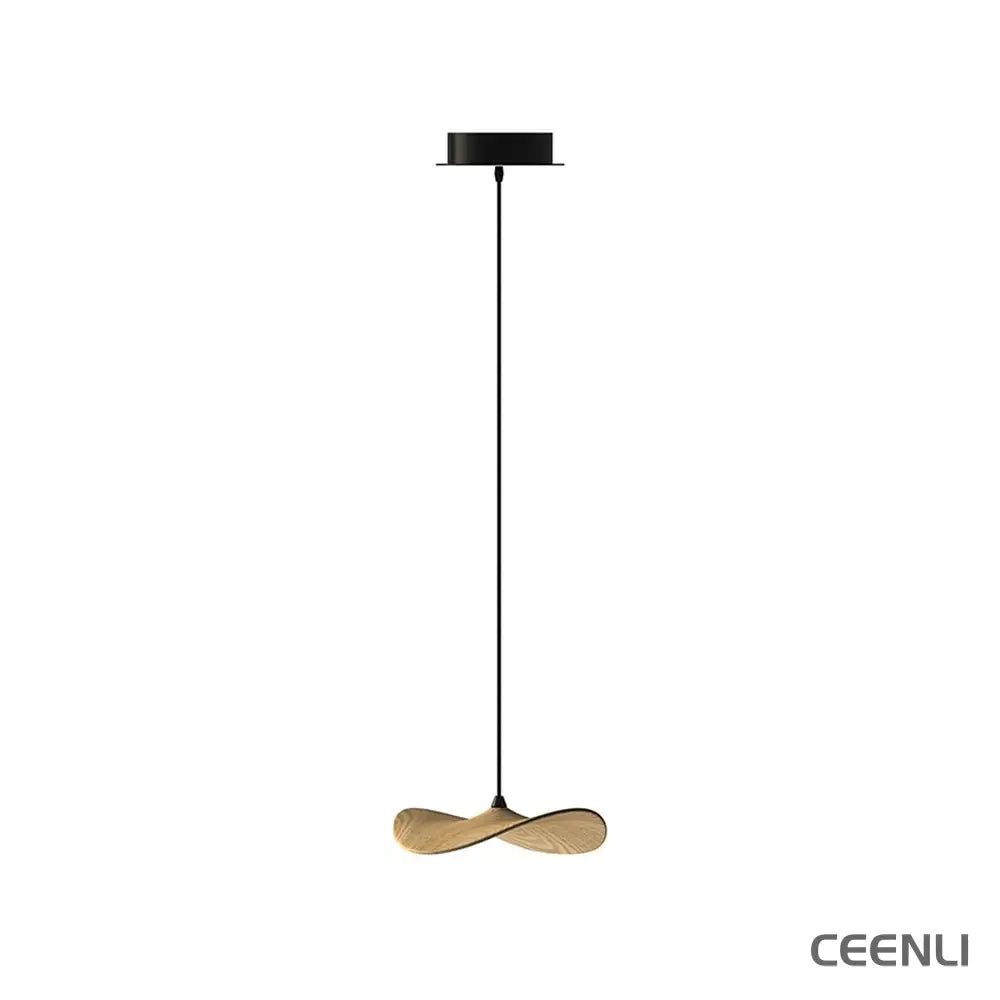 Empty Leaf Chandelier 1Head ∅ 13’’ x H 3.1’’ / Wood Color / Warm Light Chandelier