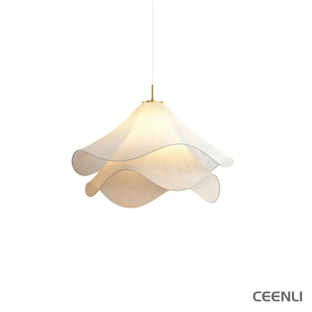 Ethereal Bloom Pendant Light ∅ 11.8″ x H 9.8″ / Dia 30cm x H 25cm / Gold & White Pendant light