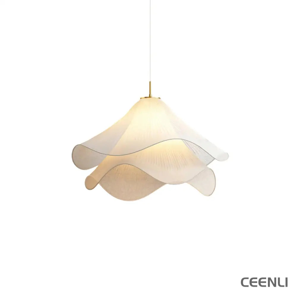 Ethereal Bloom Pendant Light ∅ 15.7″ x H 10.2″ / Dia 40cm x H 26cm / Gold & White Pendant light