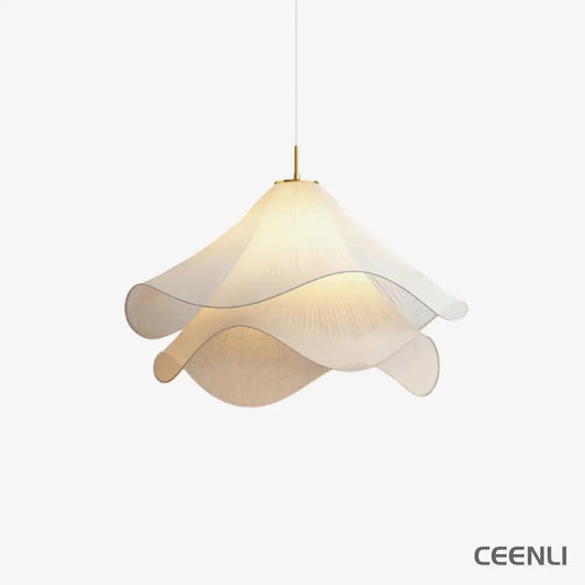 Ethereal Bloom Pendant Light ∅ 23.6″ x H 11.8″ / Dia 60cm x H 30cm / Gold & White Pendant light
