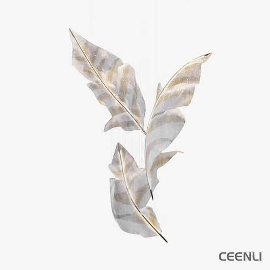 Falling Leaves Glass Chandelier H 23.6″ x W 9.4″ (Single leaf) / Warm Light Chandelier