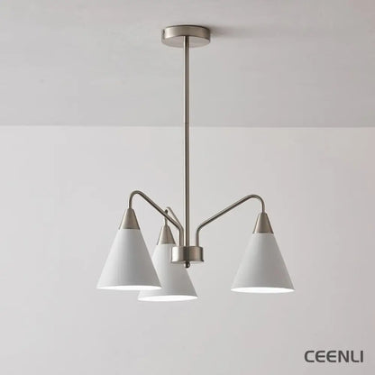 Fashion Cono Chandelier 3 heads ∅ 20.9″ x H 11.8″ / Dia 53cm x H 30cm / Sand Nickel Color Chandelier