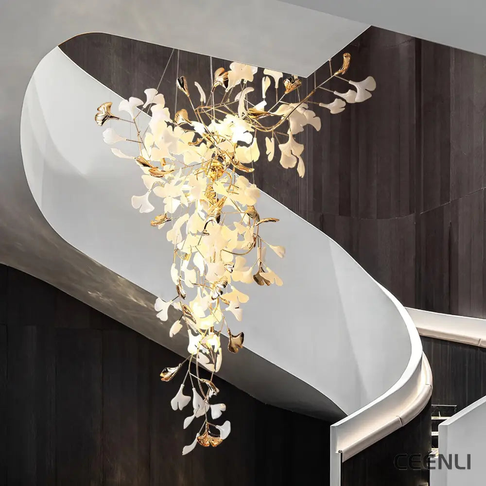 Ginkgo Tip Tlying Chandelier Chandelier