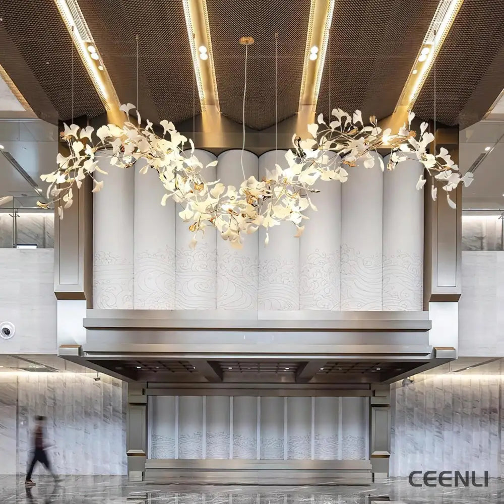 Ginkgo Tip Tlying Chandelier Chandelier